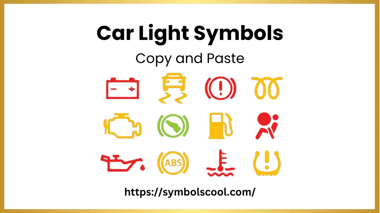 all light symbols in car