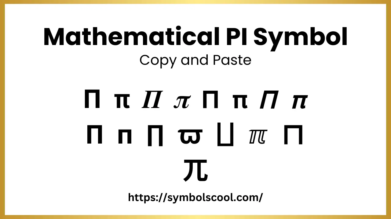 Get Free Mathematical PI Symbol Copy and Paste